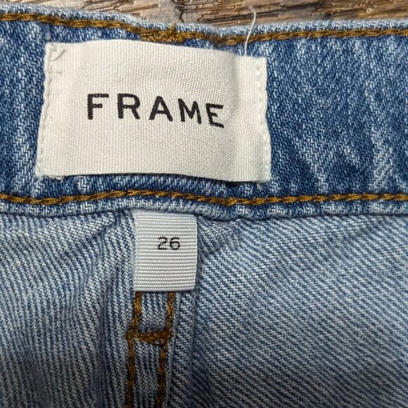 Frame Le Slouch Distressed Button Fly Jeans 26 - Picture 6 of 9